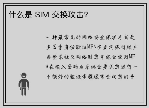 什么是 SIM 交换攻击？ 